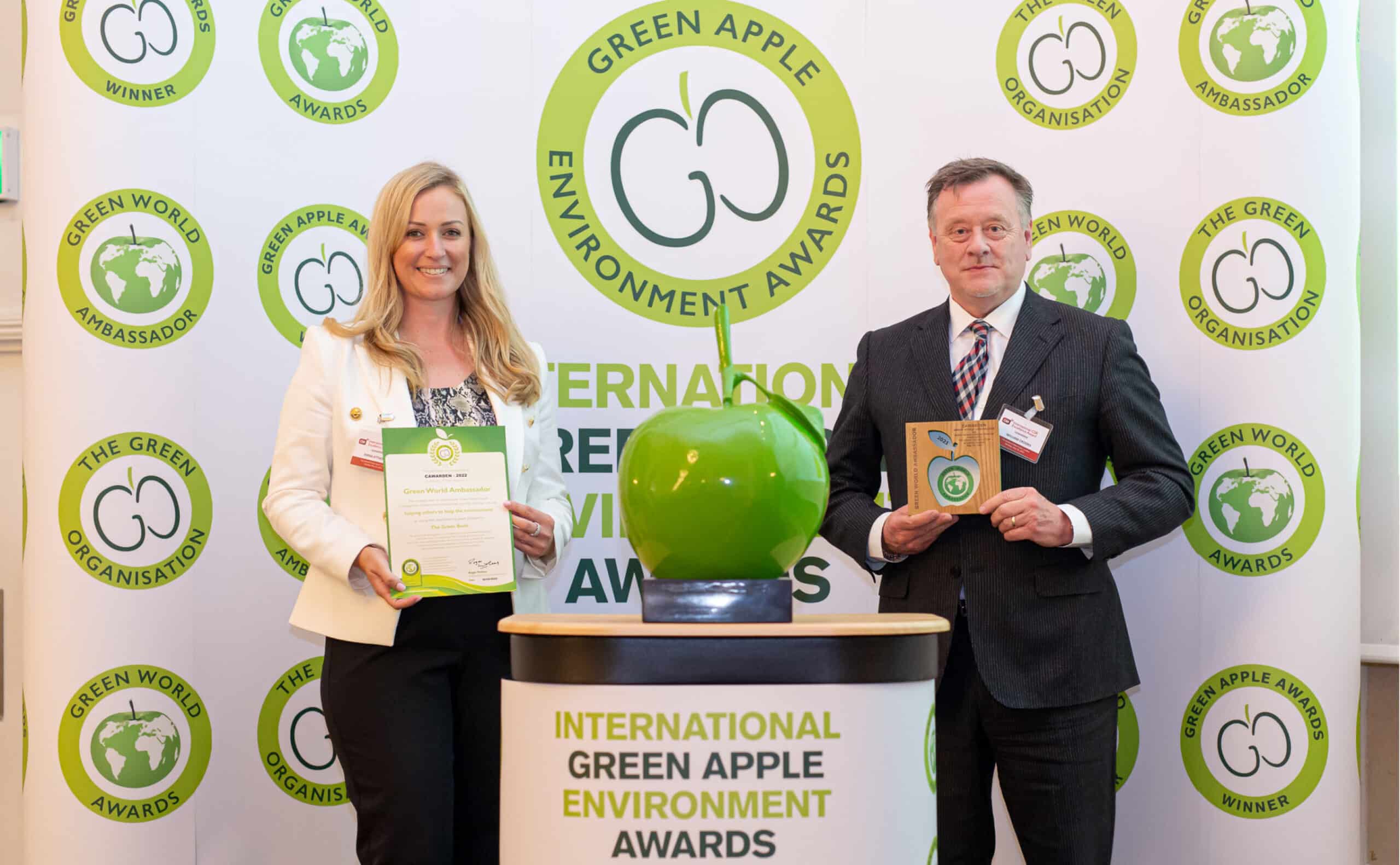 Cawarden honoured with Green World Ambassador status 2022 at a special ceremony in London.